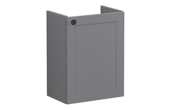 VitrA Root Classic 40cm 1 Door Wall Hung Slim Washbasin Unit (RH Hinge) - Matt Grey